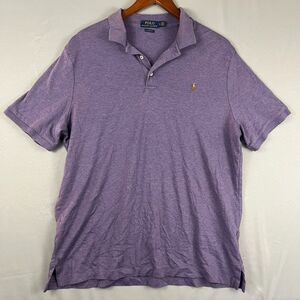 Polo Ralph Lauren Shirt Mens XL Purple Golf Polo Flesh Pony Classic Fit Stretchy